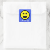 Texte personnalisé Je suis Sticker Emoji Visage Sp (Sac)