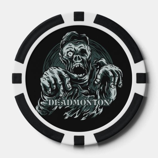 Texte personnalisé jetons de poker DEADMONTON (Recto)