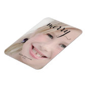 Texte personnalisé Magnet photo vacances (Côté Gauche)