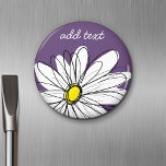 Texte personnalisé marguerite mauve et jaune<br><div class="desc">Un morceau d'art zen et fantaisiste,  hipster. Vous pouvez ajouter un nom,  un monogramme ou un autre texte personnalisé. Si vous avez besoin de déplacer l'art autour,  cliquez sur le bouton personnaliser pour apporter des modifications.</div>