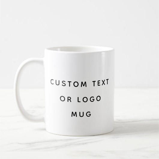 Texte Personnalisé Minimaliste Ou Mug De Logo (Gauche)