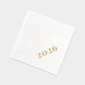 Texte Personnalisé Moderne Nouvel An 2026 Parti Or (Gauche)