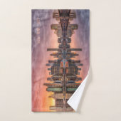 Texte personnalisé New York City Skyline (Serviette à main)