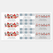 Texte personnalisé Noël / Vacances étiquettes (Feuille)