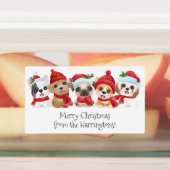 Texte personnalisé Noël / Vacances étiquettes (Apposé)