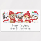 Texte personnalisé Noël / Vacances étiquettes (Design 1)