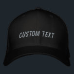 Texte Personnalisé Noir Gris Vos Mots<br><div class="desc">Créez votre propre look personnalisé avec ce casquette de baseball noir et gris élégant. Ajoutez votre touche unique en la personnalisant avec votre propre texte, que ce soit un nom, un message spécial ou un devis mémorable. Ce casquette classique dispose d'une palette de couleurs intemporelle de noir et gris, ce...</div>