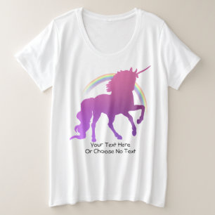 Texte personnalisé/ Ombre violet rose unicorne et