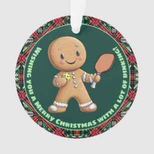 Texte personnalisé, Pickleball Gingerbread Cheval
