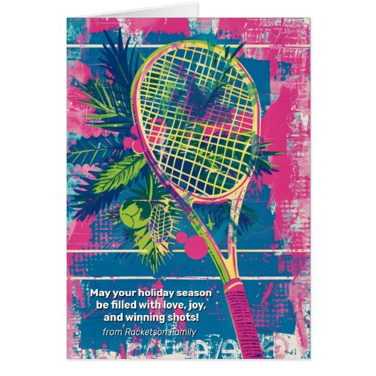 🎾 🎄 Texte personnalisé, Salutations de saison : (Devant)