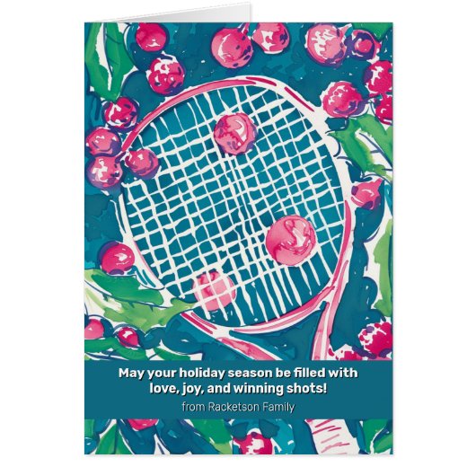 🎾 🎄 Texte personnalisé, Salutations de saison : (Devant)