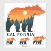 Texte personnalisé Stickers Forêt d'ours (Feuille)