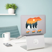 Texte personnalisé Stickers Forêt d'ours (Ordinateur portable sur le bureau)
