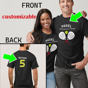 Texte personnalisé, T-shirt pour vrai joueur de pa