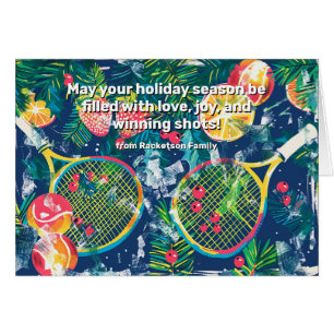 🎾 🎄 texte personnalisé, Tennis Festive Tennis Fu