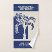 Texte personnalisé Vacances tropicales (Serviette à main)