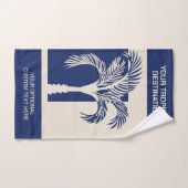 Texte personnalisé Vacances tropicales (Serviette à main)