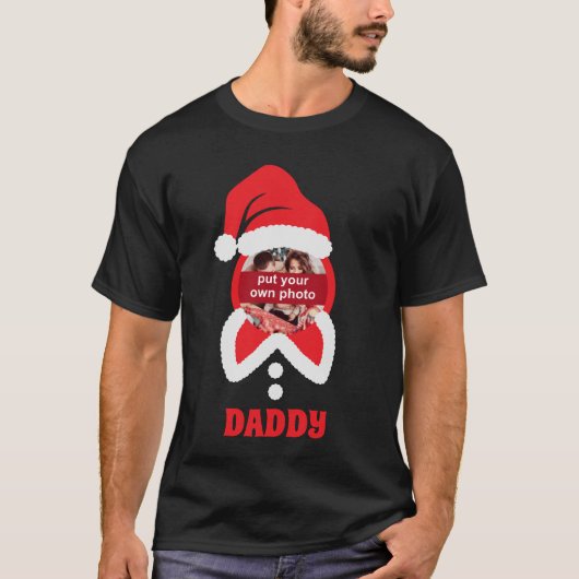 Texte photo personnalisé T-shirt Noël du Père Noël (Devant)