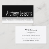 Texte réfléchi - Leçons de tir à l'arc - Carte de (Devant / Derrière)