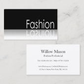 Texte réfléchi - Mode - Carte de visite (Devant / Derrière)