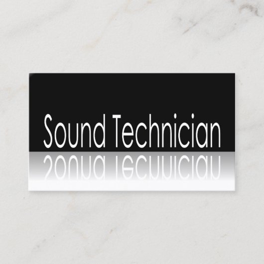 Texte réfléchi - Technicien du son - Carte de visi (Devant)