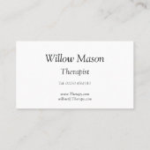 Texte réfléchi - Thérapie - Carte de visite (Dos)