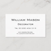 Texte Réfléchissant - Décorateur - Carte de visite (Dos)