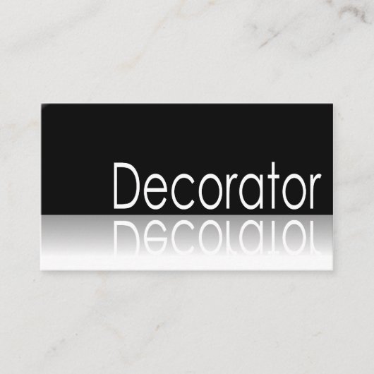 Texte Réfléchissant - Décorateur - Carte de visite (Devant)