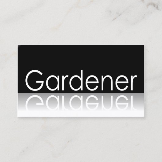 Texte Réfléchissant - Gardener - Carte de visite (Devant)