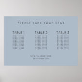Texte simple 30 invités 3 tableaux Tableau de sièg (Devant)