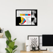 Texte Syndrome du cou Chiropratique Poster (Bureau à domicile)