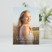 texte tendance faire-part de graduation moderne (Debout devant)