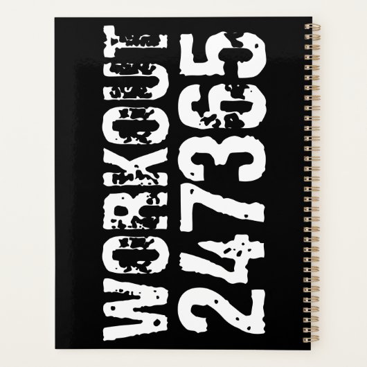 Texte usé et rayé Workout 247365 blanc (Dos)