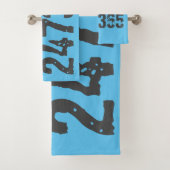 Texte usé et rayé Workout 247365 bleu (En situation)