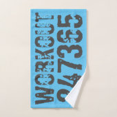 Texte usé et rayé Workout 247365 bleu (Serviette à main)