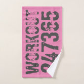 Texte usé et rayé Workout 247365 rose (Serviette à main)