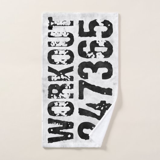 Texte usé et rayé Workout 247365 rustique (Serviette à main)
