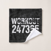 Texte usé et rayé Workout 247365 vintage (Gant de toilette)
