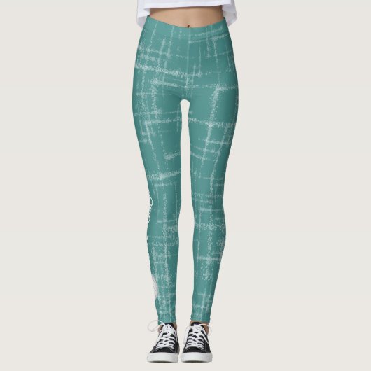 texte vertical nom de l'équipe féminine leggings t (Devant)