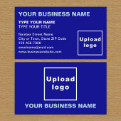 Textes alignés à gauche Carte de visite bleu