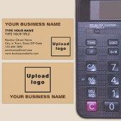 Textes alignés à gauche Carte de visite Brown lége