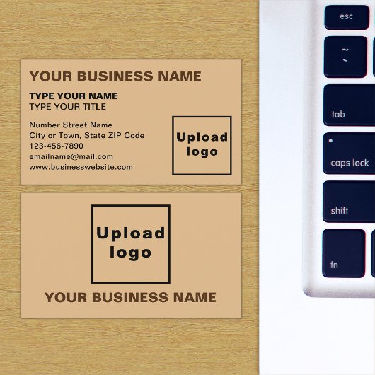 Textes alignés à gauche Carte de visite Brown lége