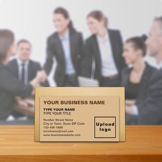 Textes alignés à gauche Carte de visite Brown lége