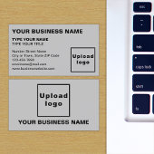 Textes alignés à gauche Carte de visite gris