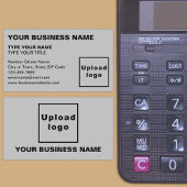 Textes alignés à gauche Carte de visite gris