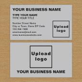 Textes alignés à gauche Carte de visite gris