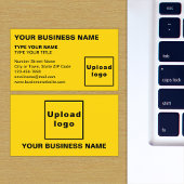 Textes alignés à gauche Carte de visite jaune