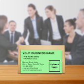 Textes alignés à gauche Carte de visite vert clair