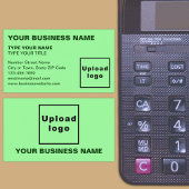 Textes alignés à gauche Carte de visite vert clair