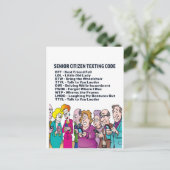 Textes amusants pour les aînés Carte postale (Debout devant)